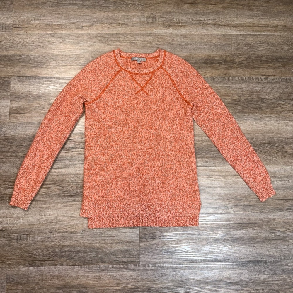 Neiman Marcus 100% Cashmere Collection Sweater Womens Small Fall Orange Pullover